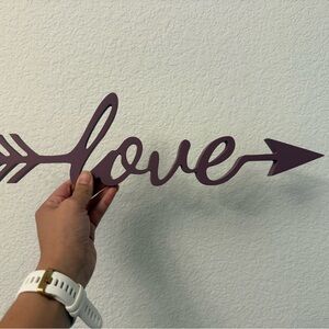 Purple Love Arrow Wall Decor